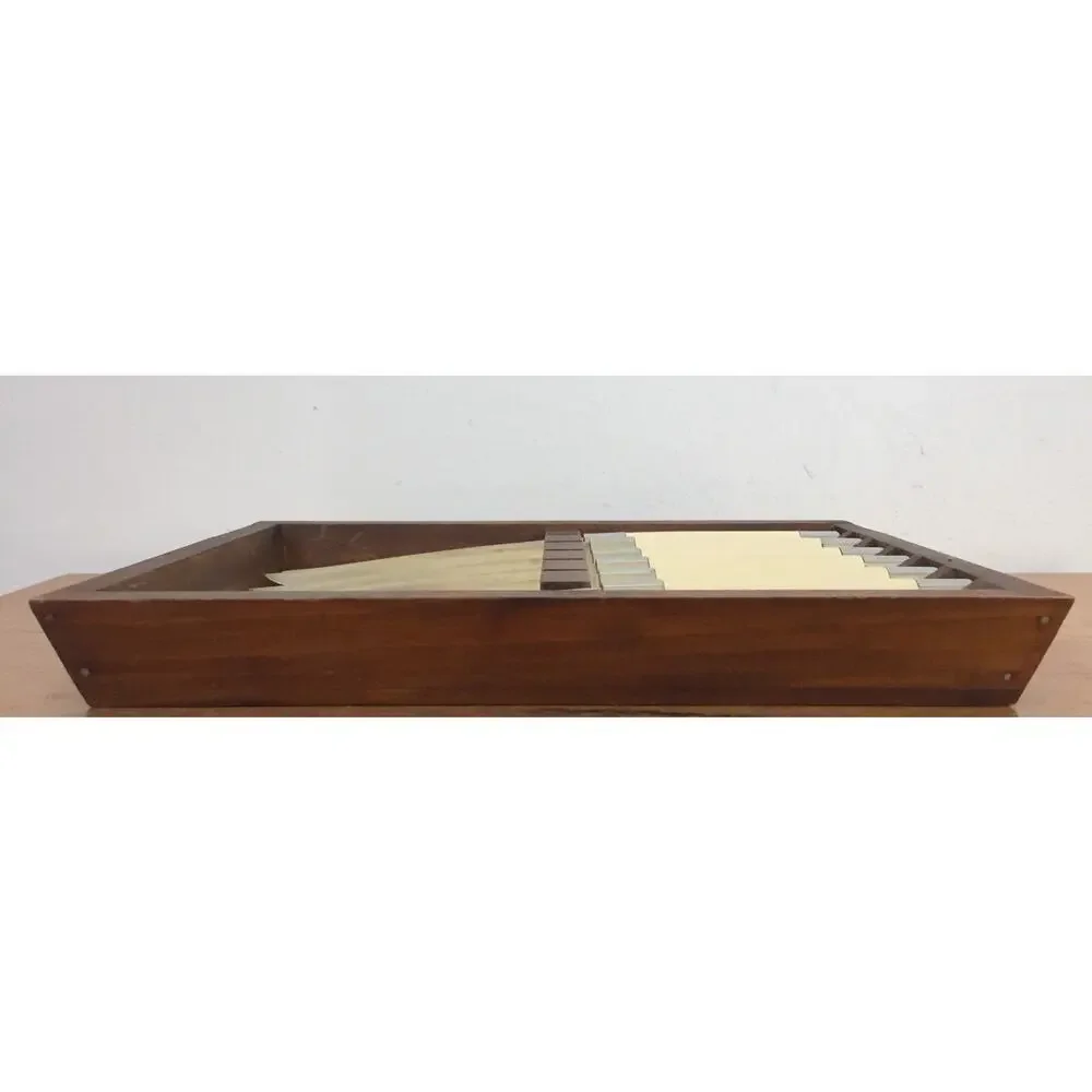 Vtg Carvel Hall Mid Century Stainless Cream Handle 6 Steak Knife Set Wood Case